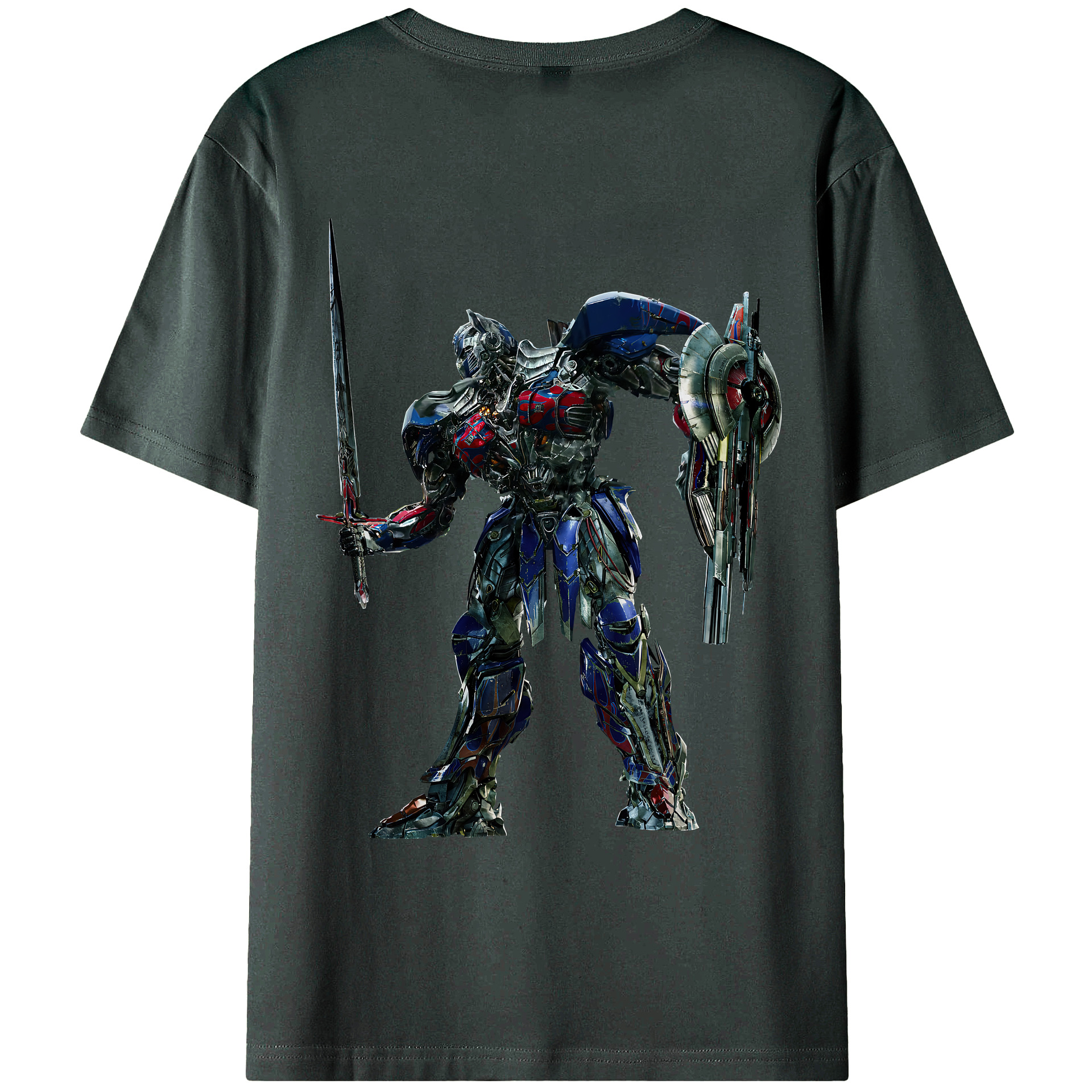 （画像用） Transformers トランスフォーマー 綿100％ メンズ半袖Tシャツ（バックプリント） 通気性